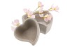 CONCRETE GREY BOWL HEART 17X8CM