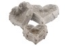 CONCRETE SAINT HEART WINGS GREY 15X7CM