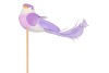 PICK BIRD ON STICK LILA P/1 11X4X50CM