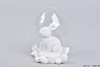 GLASKUGEL KANINCHEN WEIß 8X12CM