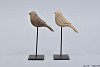 WOODEN BIRD ON FOOT 7X20CM