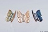 BUTTERFLY TOUSLED BLUE/GREEN/WHITE 5X4CM ASSORTED A PIECE