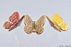 BUTTERFLY TOUSLED YELLOW/BLUE/RED 6X4CM ASSORTED A PIECE