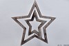 WOODEN DOUBLE STAR NATURAL 50X2CM