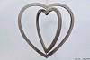 WOODEN DOUBLE HEART NATURAL 50X50X2CM