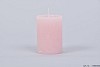 CANDLE CURL WHITE PINK 7X10CM