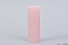 CANDLE CURL WHITE PINK 7X20CM