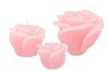 CANDLE ROOS WHITE PINK 8X7CM