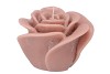 CANDLE ROSE TAUPE 14X12CM