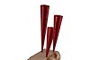 TEA LIGHT CONE RED 4X25CM