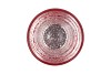 PORTE-BOUGIES EN VERRE ROUGE MAT 7CM