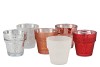 PORTE-BOUGIES EN VERRE ROUGE MAT 7CM