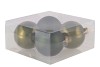 GLASS BALL PINE GREEN 100MM P/4