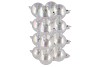 GLASS BALL CLEAR PEARL 80MM P/16