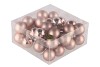 GLASS BALL SMOKEY ROSE 40MM ON WIRE P/36