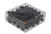 GLASS BALL COMBI BLACK 25MM ON WIRE P/144