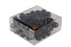 GLASS BALL COMBI BLACK 30MM ON WIRE P/72