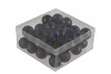 GLASS BALL COMBI BLACK 40MM ON WIRE P/36