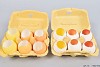 EGG IN BOX MIX COLOURS YELLOW SET OF 6