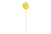 EASTER PLOVER'S EGG+FEATHERS YELLOW ON A STICK 6X4CM L55CM SET OF 25
