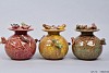 DISCUS VASE BIRD YELLOW/GREEN/RED 15X16CM ASSORTED A PIECE