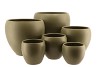 VINCI ARMY GREEN FLOWER POT 14X11CM NM