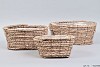 OVAL SEAGRASS BASKET NATURAL 30X20X12CM 3-PIECES