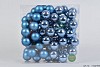 GLASS BALL COMBI BASIC BLUE 30MM ON WIRE SET OF 72