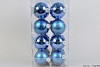 GLASS BALL COMBI BASIC BLUE 80MM SET OF 16