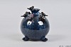VOGELVAAS OP VOET DEEP BLUE 14X16CM
