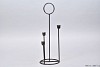 CANDLE HOLDER STEEL 12X35CM + 3 CUPS