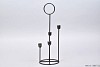 CANDLE HOLDER STEEL 12X35CM + 4 CUPS