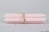 CANDLE CROWN WHITE PINK SET OF 7 2X25CM