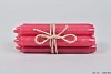 CANDLE CROWN ROSE RED SET OF 7 2X17CM