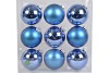 GLASS BALL COMBI BASIC BLUE 100MM SET OF 9