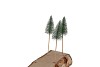 STICK-IN CHRISTMAS TREE WITH SNOW 4X20CM SET OF 24