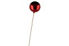 PICK WEIHNACHTSKUGELN GLANZ 60MM AUF STAB ROT L53CM