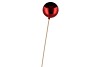 PICK SHINY BAUBLE 60MM RED ON STICK L53CM