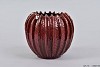 REEF RUBY RED SPHERE SHADED POT 18X16CM