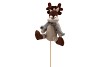 PICK REINDEER PLUSH ON STICK 12X8X15CM (+STICK L62CM) A PIECE