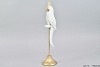 DECO PARROT ON FOOT 11X11X53CM WHITE/GOLD