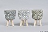 FLOWER POT ON FOOT RING BASIC 11X15CM ASSORTED A PIECE