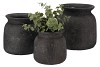 BALI BLACK COAL JUG 17X16CM