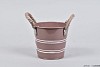 POT ZINK NEW OLD PINK ROND 13X12CM