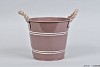 POT ZINK NEW OLD PINK ROND 18X16CM