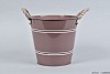 POT ZINK NEW OLD PINK ROND 21X19CM