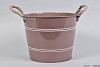 POT ZINK NEW OLD PINK ROND 27X22CM