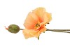 SILK PAPAVER BRANCH SALMON 64CM