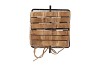 DECO ONDERZETTER MANGOHOUT 6 STUKS + STANDAARD 11X22CM