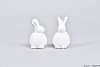 EASTER HARE STONE SPHERE SHADED WHITE 6X6X10CM ASSORTED A PIECE